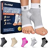 Compression Socks for Plantar Fasciitis & Achilles Tendonitis Relief – Pair of Ankle Compression Sleeves for Foot Swelling, Heel Spurs, Pain & Fatigue – Comfortable Arch Support Brace for Daily Use (White, Small)