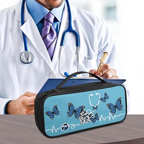 SUITOSELFY Blue Butterfly Stethoscope Case for Nurse Doctor