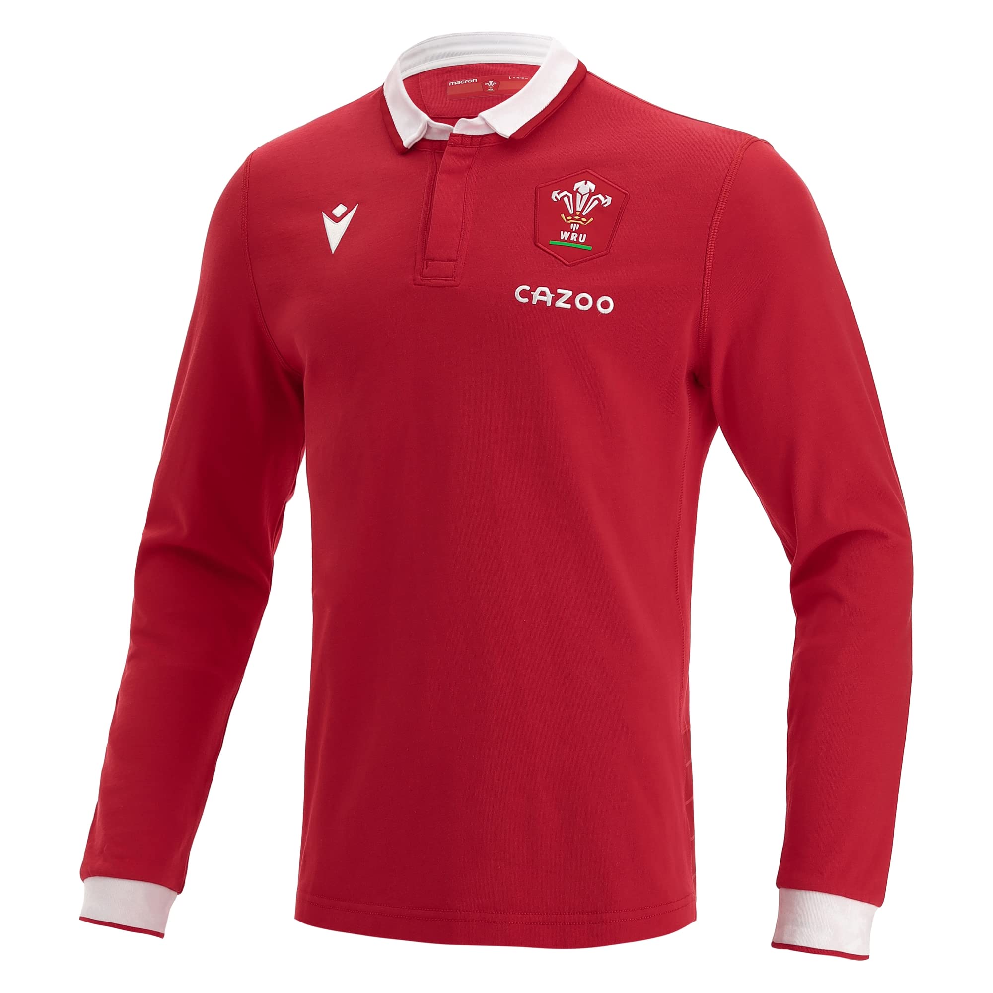 Macron welsh rugby 2021/22 long sleeve home cotton replica shirt