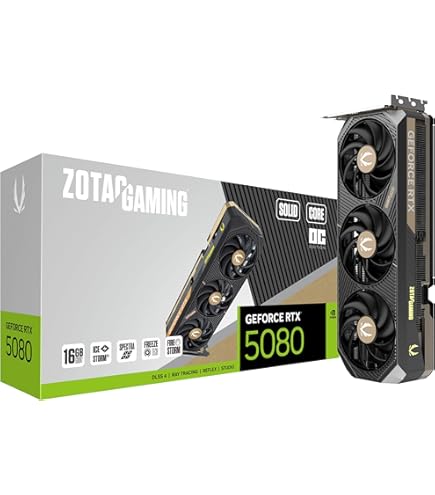 Amazon.com: ZOTAC Gaming GeForce RTX 5080 Solid CORE OC DLSS 4 Amazon.com: ZOTAC Gaming GeForce RTX 5080 Solid CORE OC DLSS 4