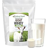 Z Natural Foods Goat Whey Protein Powder Concentrate - Undenatured, Unflavored, Pasture Raised Whey - Clean Goat Protein Powder with Vital Proteins for Weight Management, Immune Support, Fitness, 5 lb