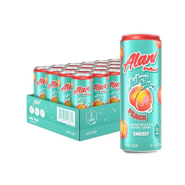 ALANI NU JUICY PEACH, SUGAR FREE, LOW CALORIE...