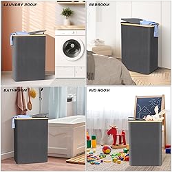 Ollieroo Laundry Hamper with Lid,Collapsible