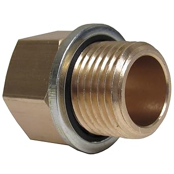 Brass Adapter 1 4 Npt Female X 1 4 Bspp Male With Sealing Washer