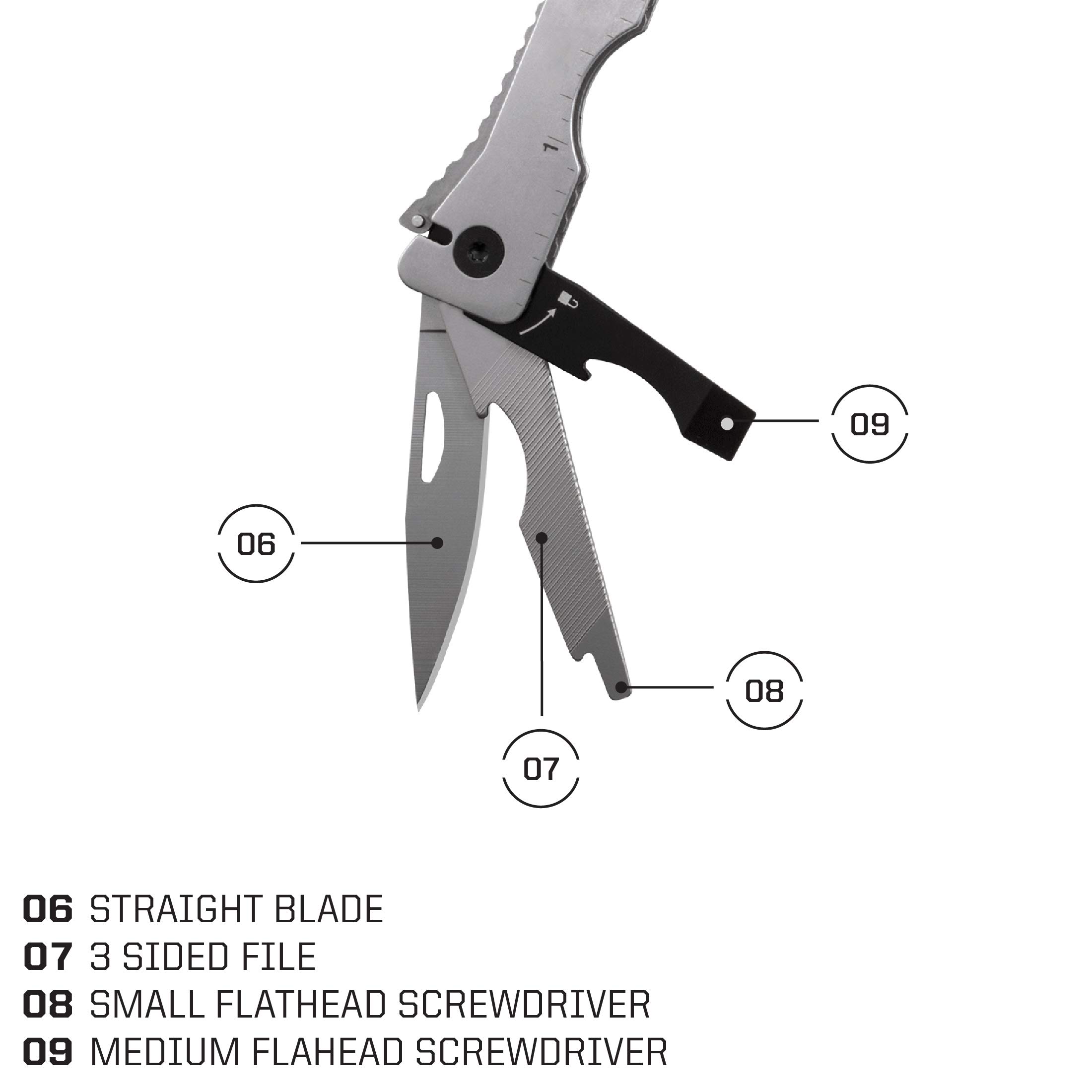 SOG Multitool Belt Buckle - Sync II EDC Multi Tool Gadgets for Men, Pliers, Knife and 12 ...