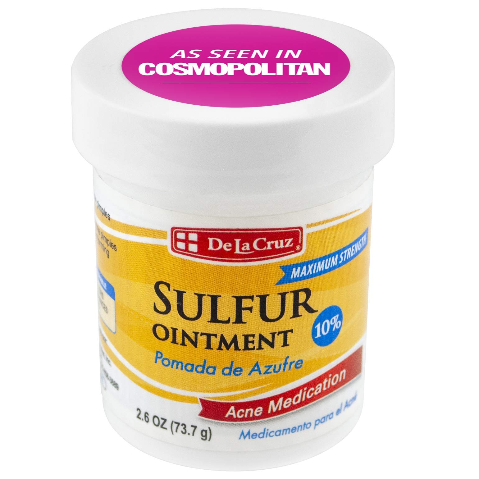 De La Cruz 10 Sulfur Ointment Acne Treatment Medication to Clear