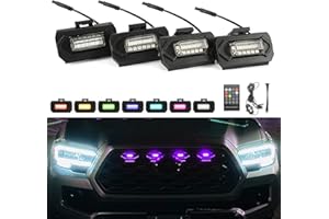 ROCCS Fit for Toyota Tacoma Grill Lights 2020 2021 2022 2023 Off Road & Sport OEM RGB Tacoma Raptor Grill Light with Instruction, APP/Remote Control 20 Custom Colors