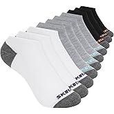 Skechers Girls 10-pack Performance No Show Socks, Everyday Wear for Kids, Soft & Comfort-fit