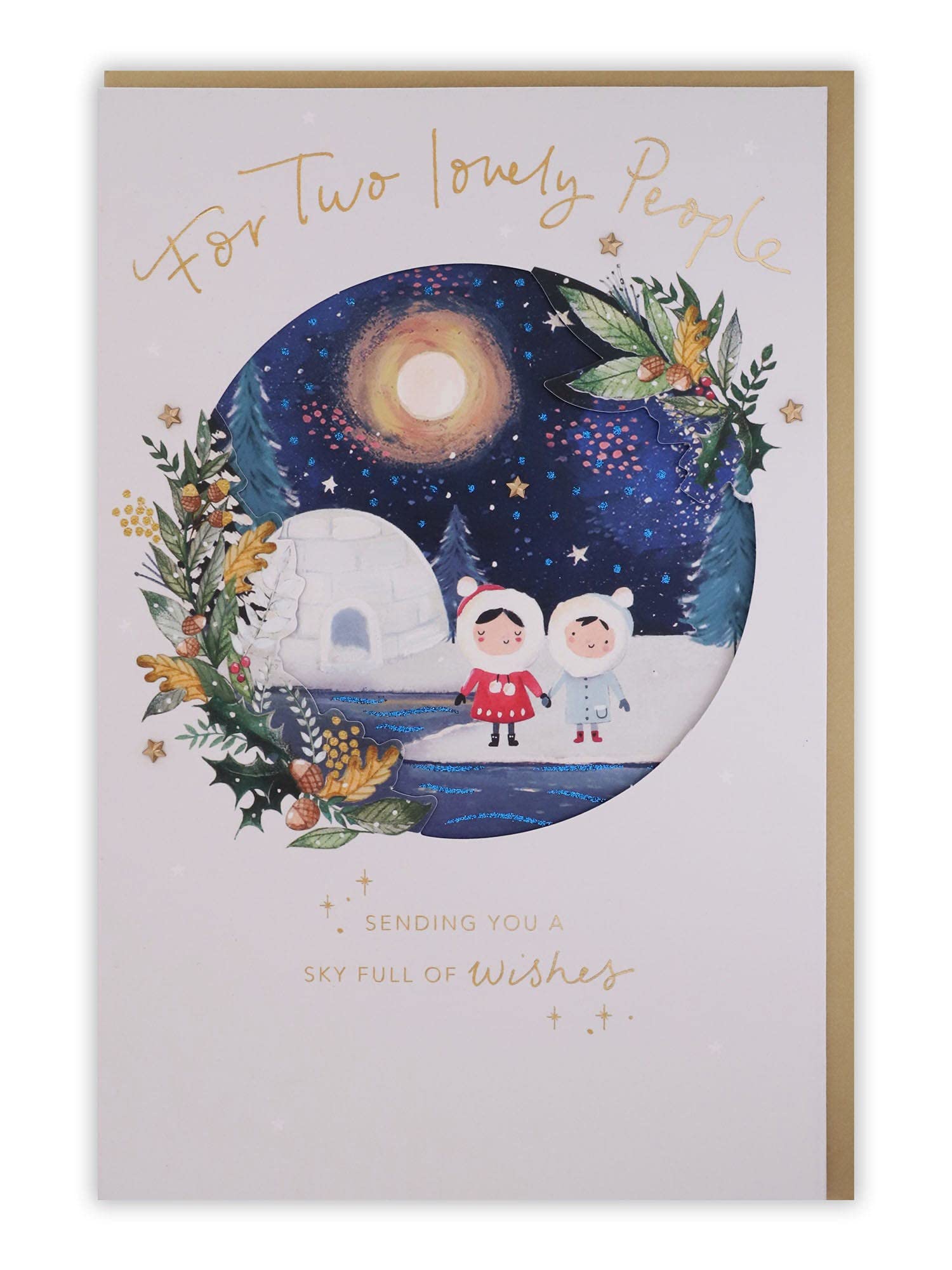 Clintons: Eskimo Couple, To Both Christmas Card, Xmas Card for both, Multi-Colour, 155 x 235, 1170813