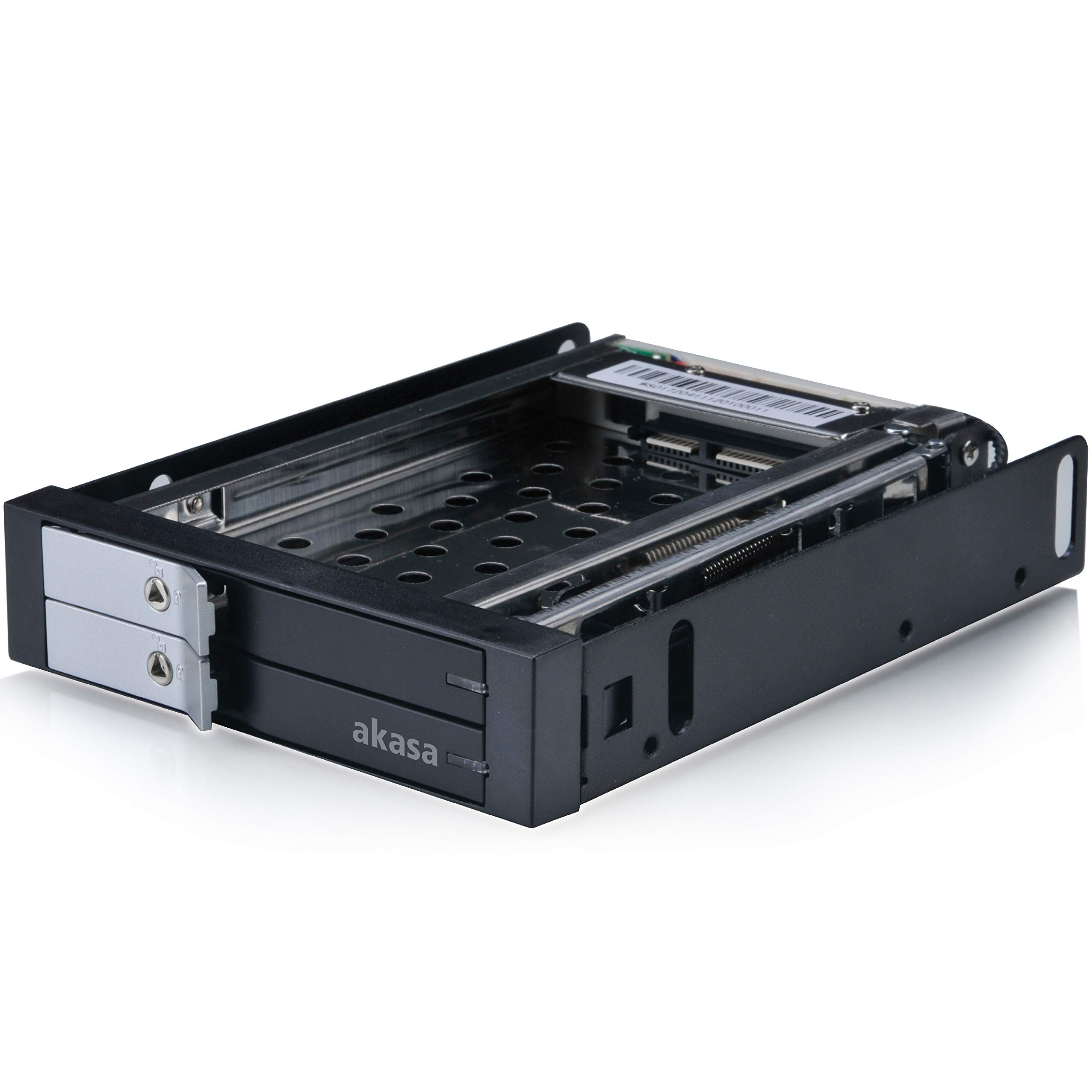 Akasa Lokstor M21 | 2 Bay | 2.5" Mobile Rack | 3.5" PC drive bay | 2.5" SATA SSD/HDD | Tool-Free | Security Lock | AK-IEN-03