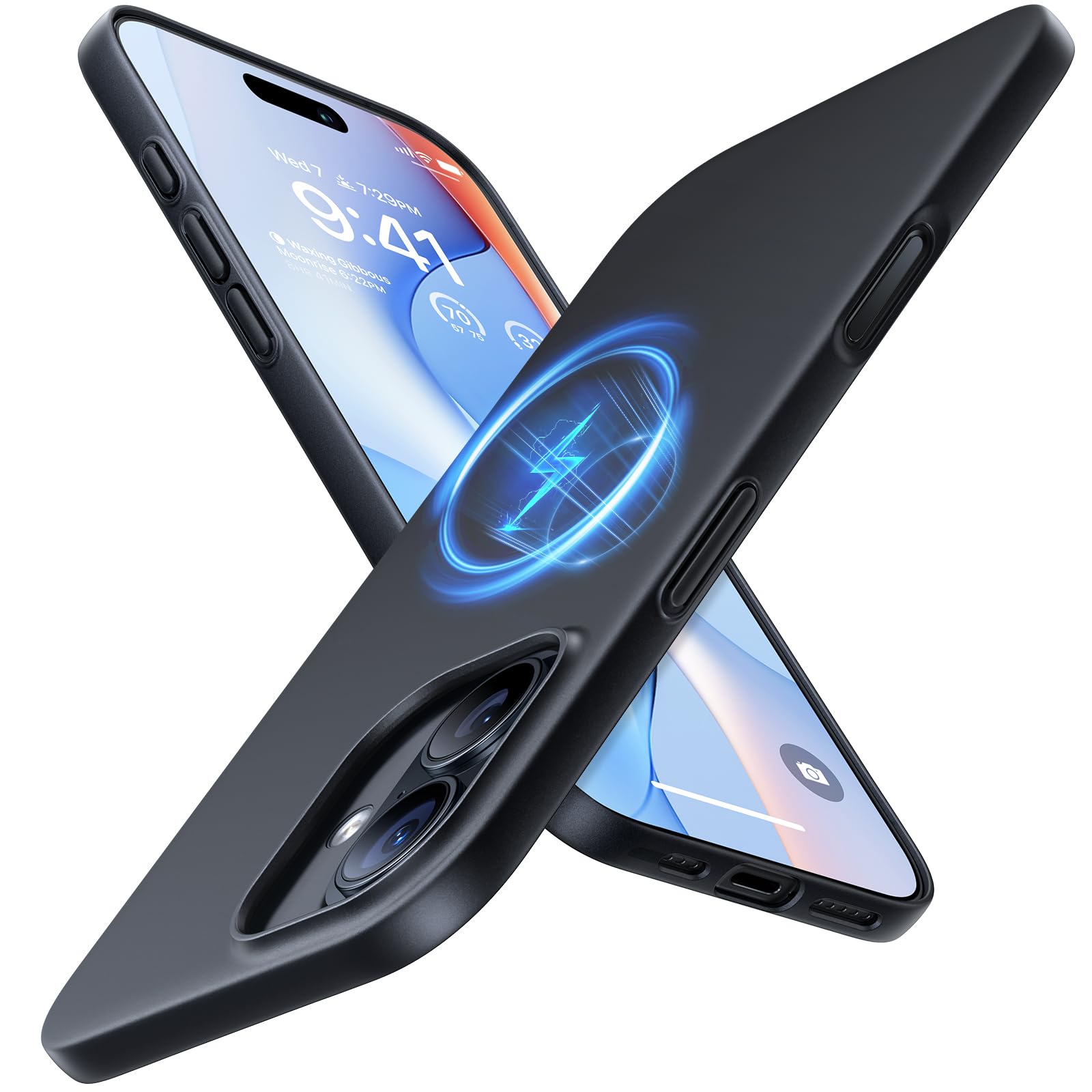 Photo 1 of TORRAS Magnetic Slim Fit for iPhone 17 Case, Ultra-Thin Compatible with MagSafe, Stronger Magnetic + Thinner, Lightweight Matte Anti-Scratch Hard PC Cover Phone Case for iPhone 17, Black