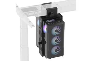 FLEXISPOT Computer Tower Stand, PC Stand for Standing Desk up to 44lbs, PC Holder Under Desk Adjustable Height and Width Fits