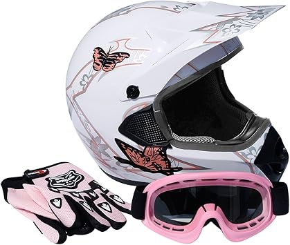 pink motocross helmet
