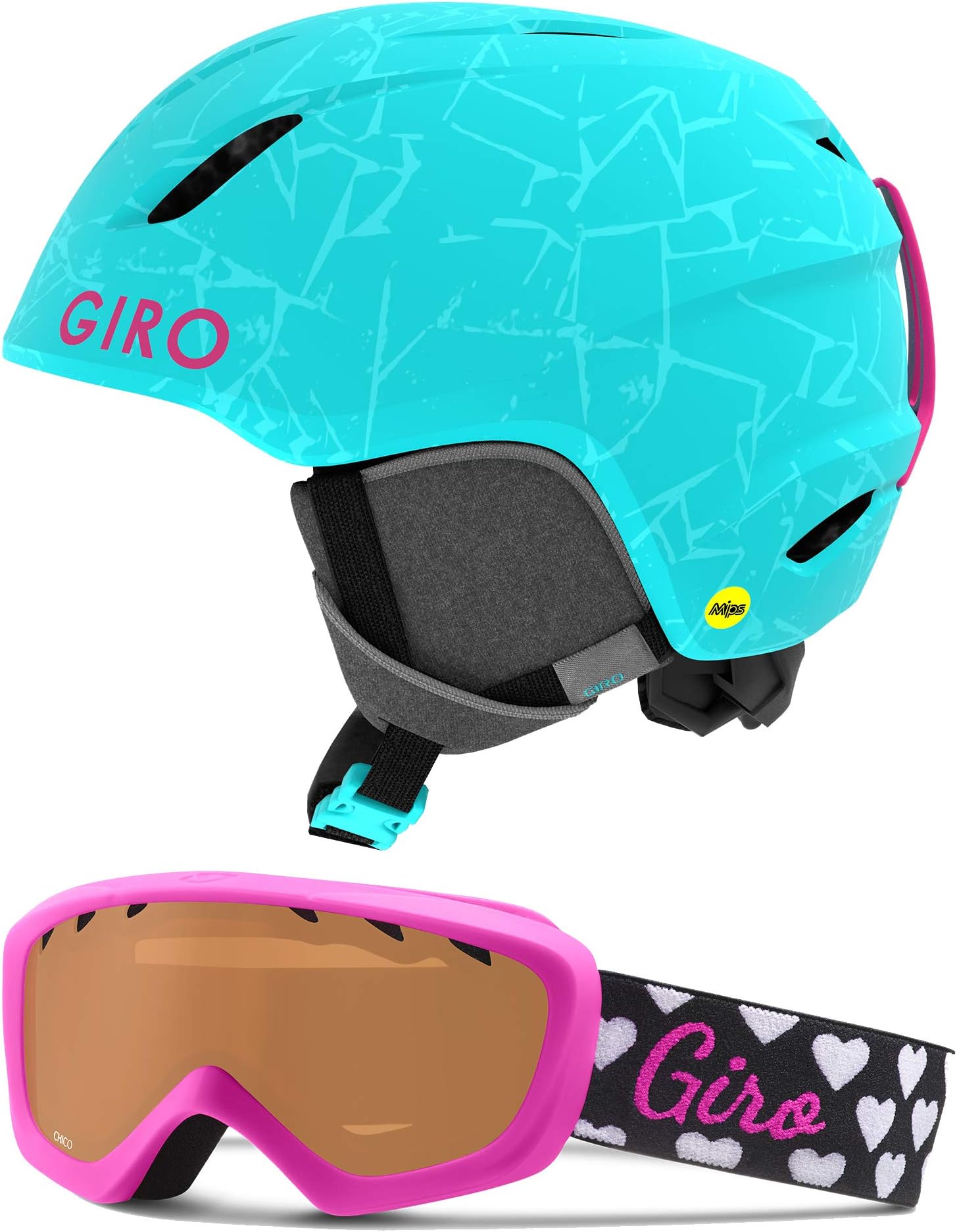 Giro Launch MIPS Combo Pack Kids Snow Helmet w/Matching Goggles