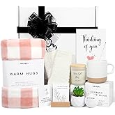 Suhctuptx Get Well Gifts for Women, Feel Better Self Care Package for Women, Get Well Soon Gift Baskets Thinking of You Box Set with Throw Blanket for After Surgery Recovery Sick Friend Cancer Chemo