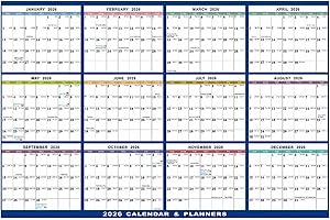 2026 Dry Erase Calendar – Large Yearly Wall calendar 2026, 35'' x 23'' 2-Side Reversible Calendar 2026, Undated 12 Month, Gre