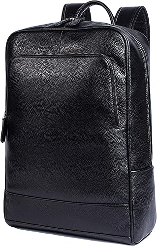 Amazon Leaper リーパー 本革 牛革 レザー リュックサック ビジネス バックパック スクエア 大容量 メンズ ブラック リーパー ｌｅａｐｅｒ メンズ