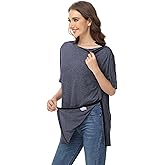 HIBOCT Unisex Post Shoulder Surgery Shirts After Rotator Cuff Surgery Shirt Snap Tearaway Shirts Chemo Port Adaptive Clothing