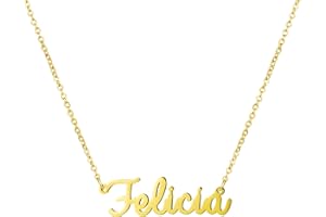 Awegift Personalized Name Necklace 18K Gold Plated New Mom Bridesmaid Gift Jewelry for Women