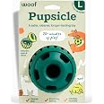 WOOF Pupsicle Interactive Dog Ball Toy for Dogs 25-75 lbs - Green | Long-lasting enrichment toy for medium/large dogs, easy-f