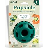 WOOF Pupsicle Interactive Dog Ball Toy for Dogs 25-75 lbs - Green | Long-lasting enrichment toy for medium/large dogs, easy-f