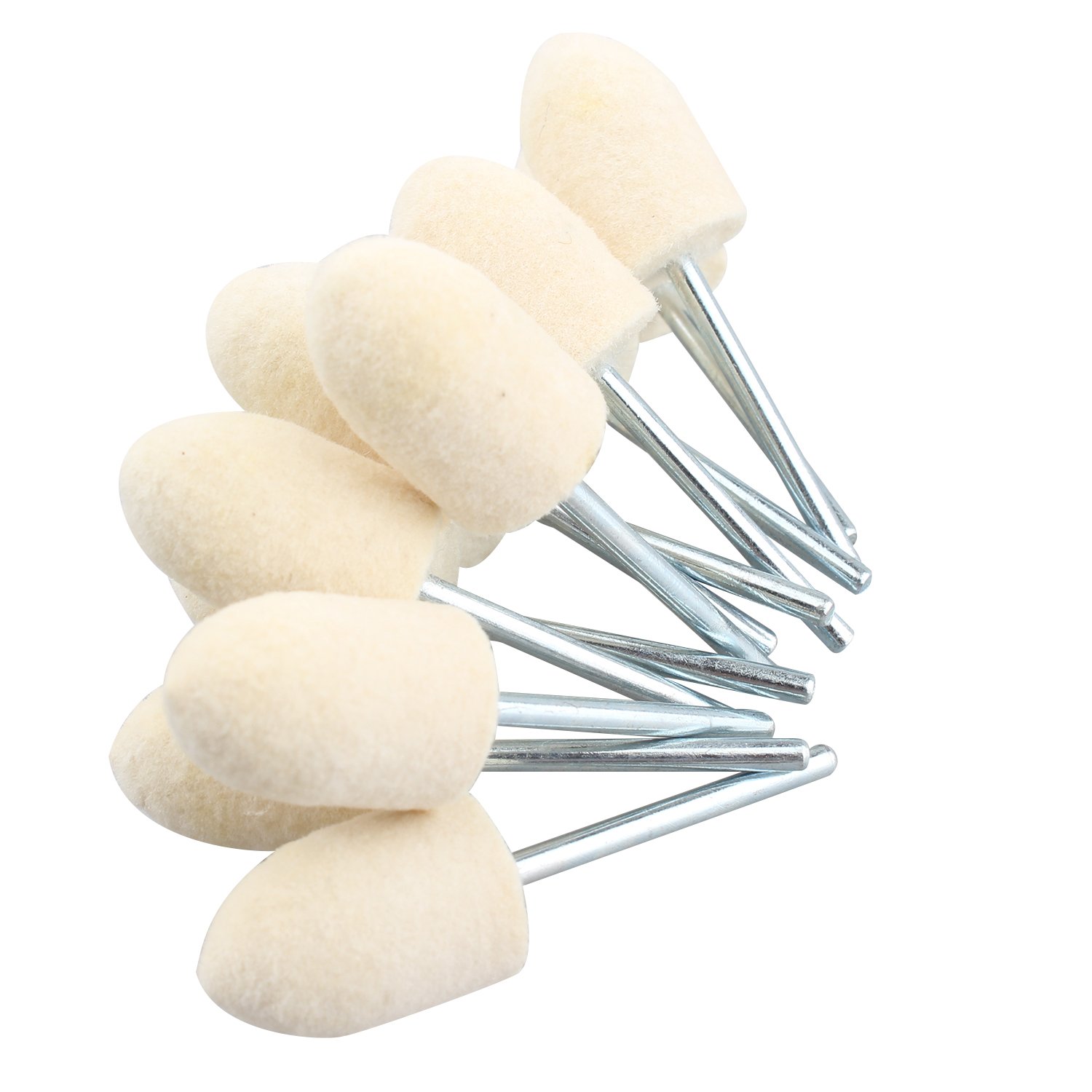 Futheda 12pcs 12mm Conical Felt Polishing Pad, Felt Polishing Kit Polishing Tools for Jewelry, Glass, Stone, Ceramic, Nail Art