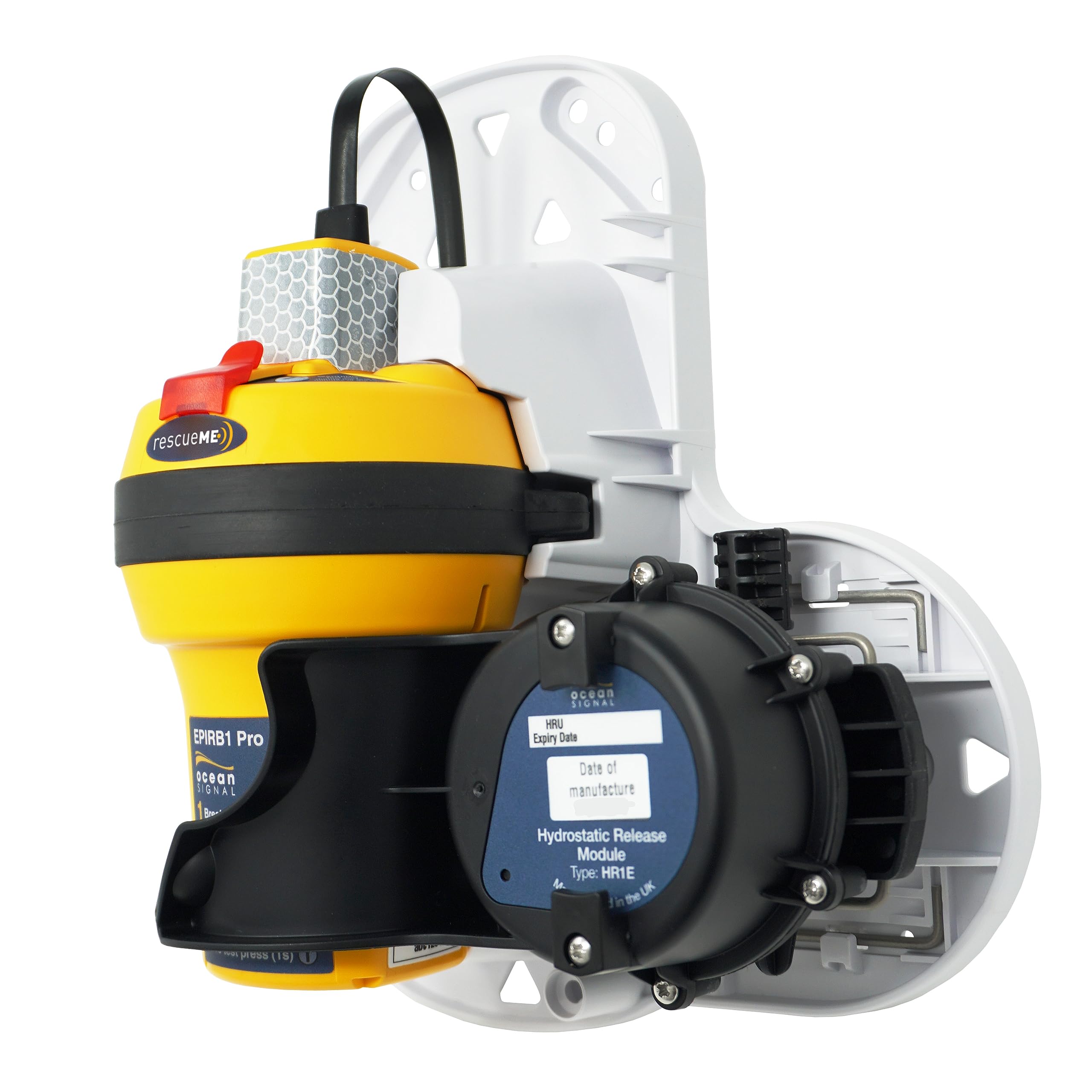 RescueME EPIRB1 - Smallest EPIRB for Boating with Retractable Antenna, Automatic Quick Release Bracket, and 48+ Hour Operational Life