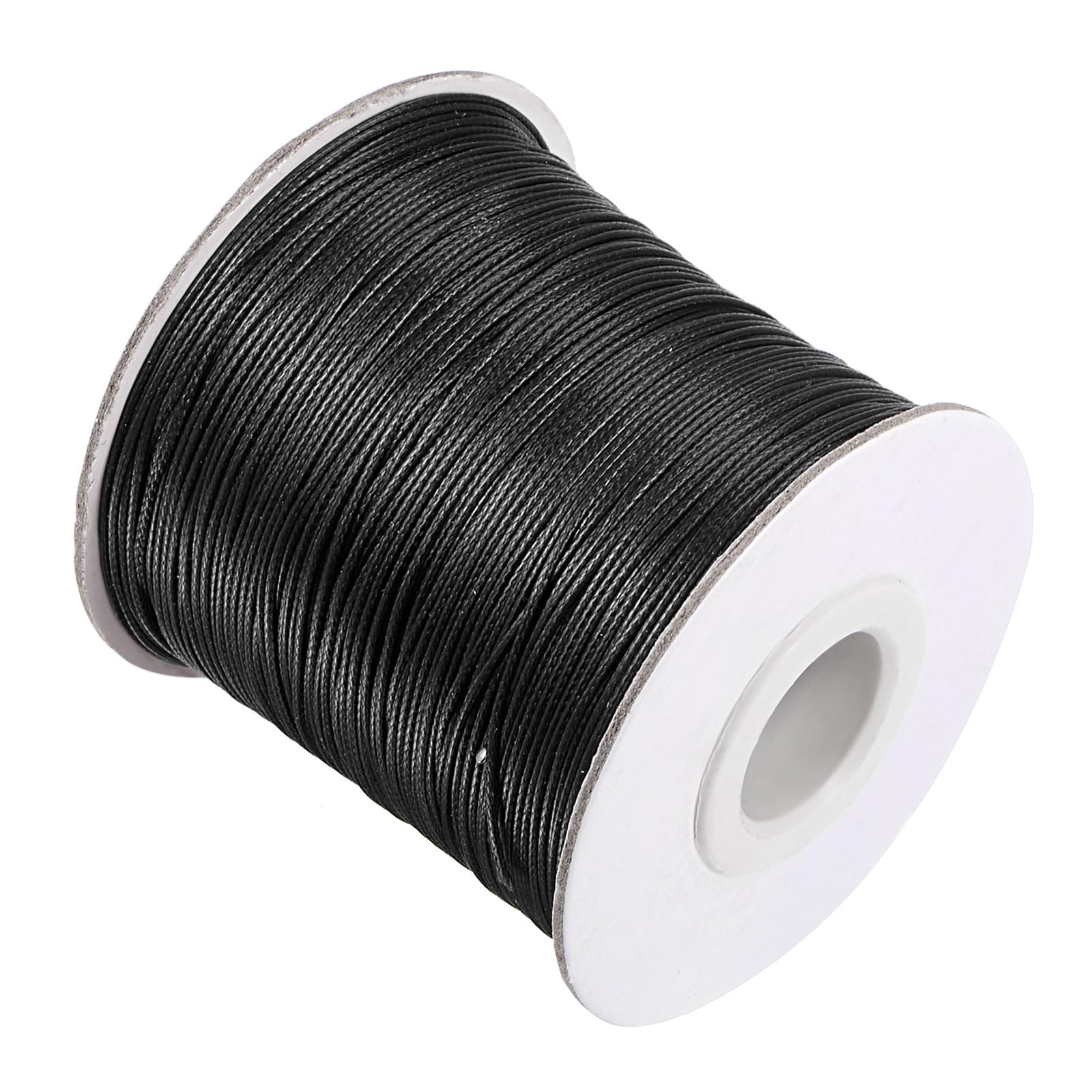 CoCud Waxed Polyester String Cord, 173 Yards 159m Length 0.5mm Dia, Soft Smooth Beading Thread Black - (Applications: for DIY Craft)