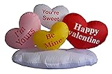 5 Foot Valentine's Inflatable Hearts & Cloud - Yard