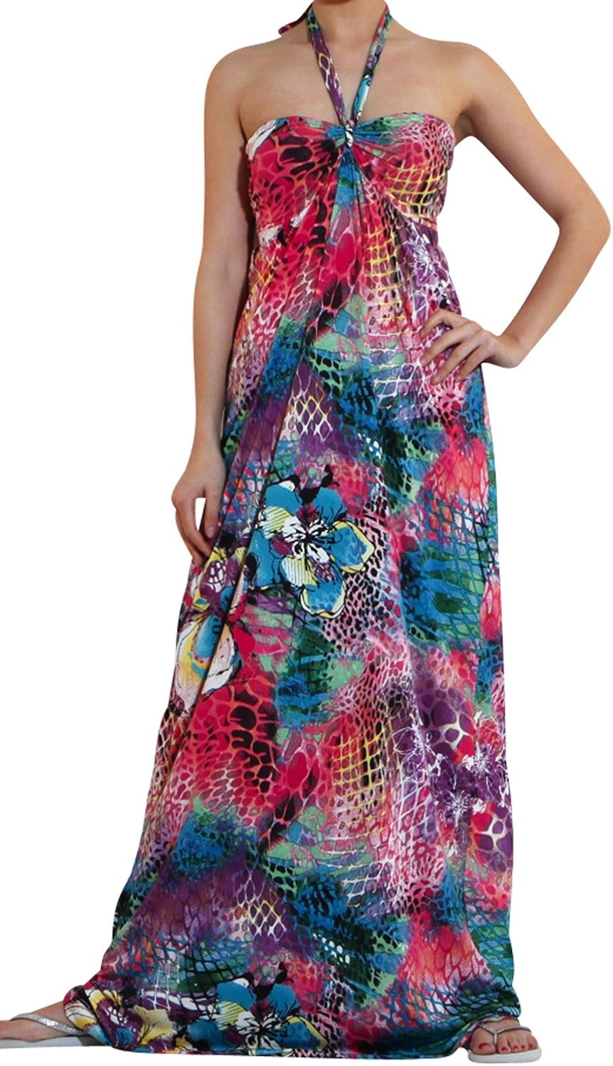 Womens Halter Neck Maxi Dress Amazon.co.uk Clothing
