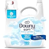Downy Free &amp; Gentle Liquid Fabric Softener, 140 fl oz, 190 Loads, Hypoallergenic, Sensitive Skin Friendly Fabric Conditioner Liquid