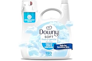 Downy Ultra Laundry Liquid Fabric Softener (Fabric Conditioner), Free & Gentle, 4.16L, 190 Loads
