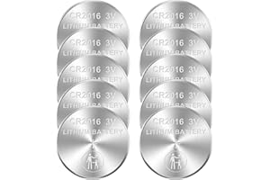 messule 3V Lithium Batteries CR2016 10 Pack – Button Cell 2016 Batteries – Lithium CR2016 3 Volt Coin Battery – Alkaline 2016 Battery Replacement for Watch Key Fob Computers-10 Year Shelf Life