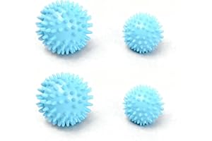 4-Pack Laundry Helper Balls, Dryer balls, Dryer washing balls - Clothes Separator for Washer - Reusable ATBC-PVC Fabric Softe