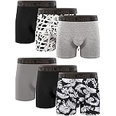 Natural Feelings Boxer Briefs Mens Underwear Men Pack of 5-6 Soft Cotton Open Fly Underwear
