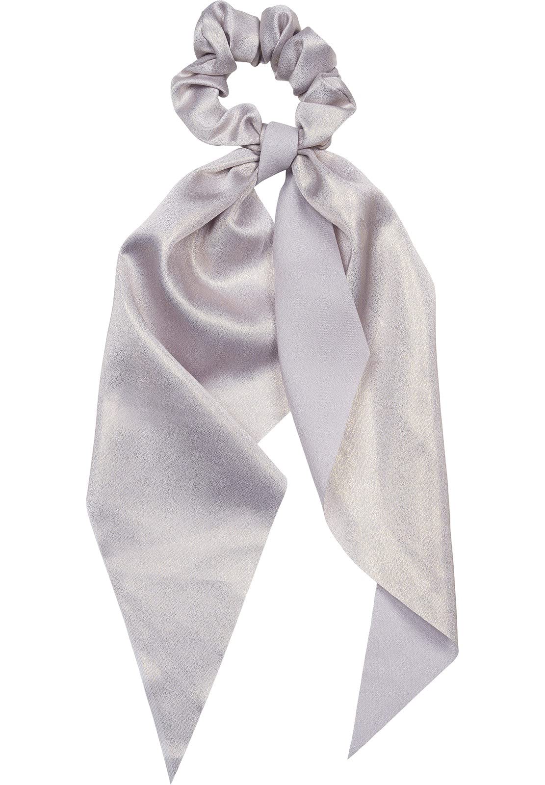 styleBREAKER ladies hair tie unicoloured with bow in retro style, elastic, scrunchie, braid, hair band 04027042, Colour:Grey
