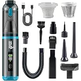 HAUSMEISTER Airflex One Cordless Car Vacuum 16000Pa, 4-in-1 Handheld Vacuum with Air Duster &amp; Inflator, Portable Mini Vac for Car Detailing, Pet Hair, Keyboard Cleaning (Gray)