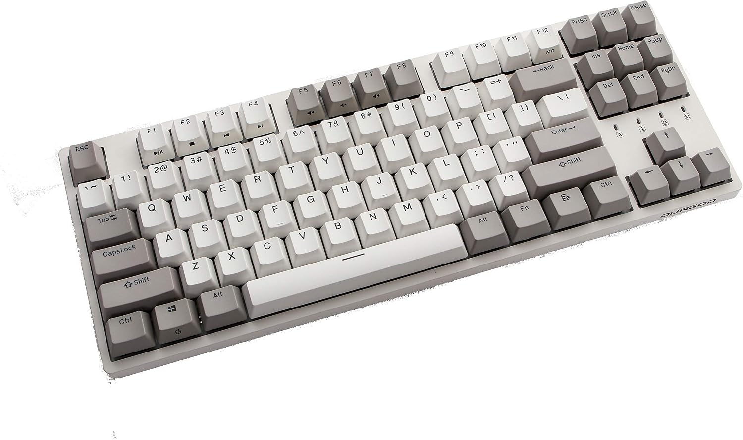 DURGOD Taurus K320 TKL Mechanical Keyboard, White, Cherry Silent Red