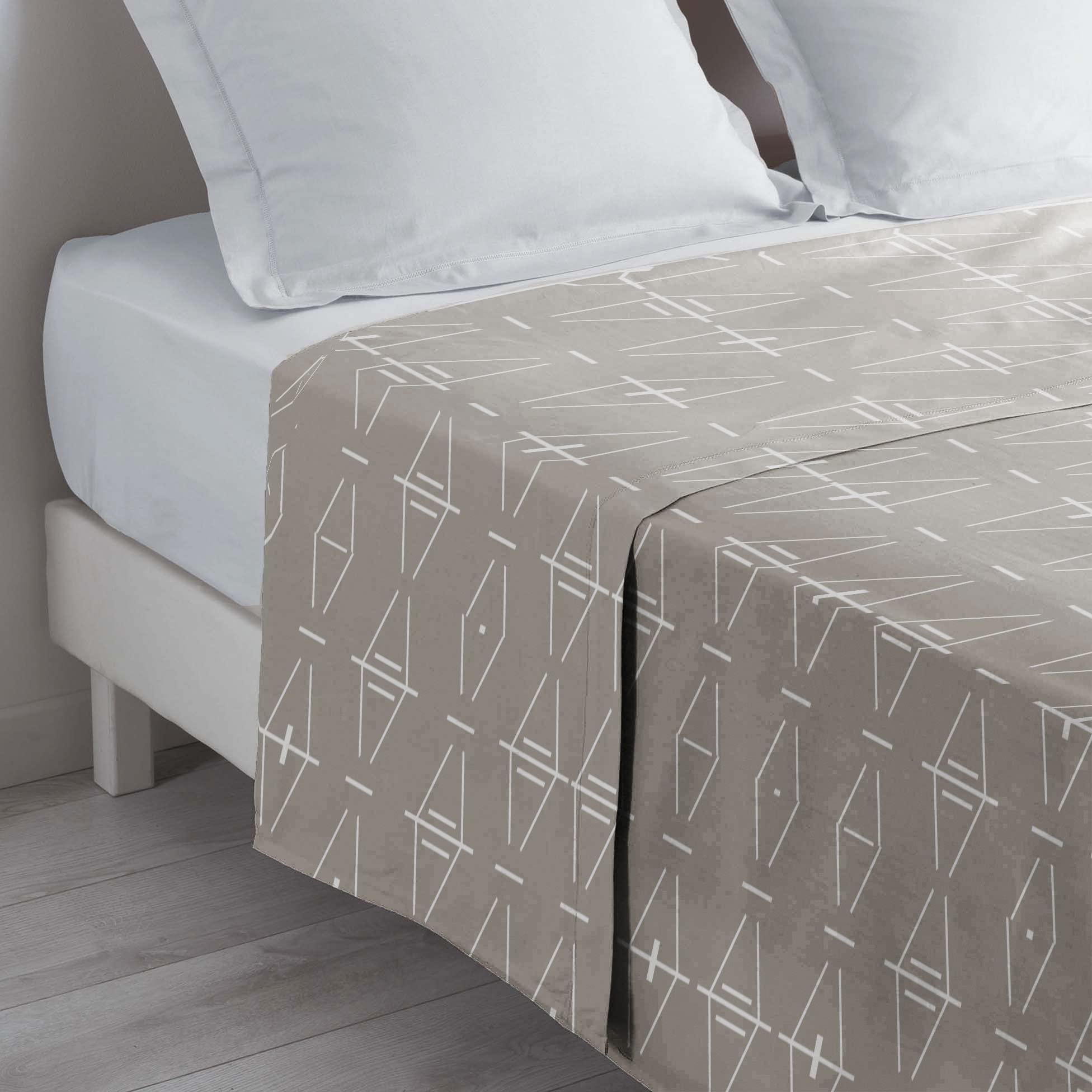 douceur d'intérieur, Flat Sheet (180 x 290 cm) Aristide Naturel, 100% Cotton