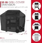 Unicook 55 inch Barbecue Cover Waterproof Heavy Duty Fits Weber Char Broil view 3
