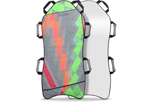 AQUARM Foldable Snow Sled, Fits 2 Children or 1 Adult, Lightweight and Portable, Strong and Durable, Sturdy Fabric Stitching, Handles with Steering, Kid's Winter Fun 45"×18"