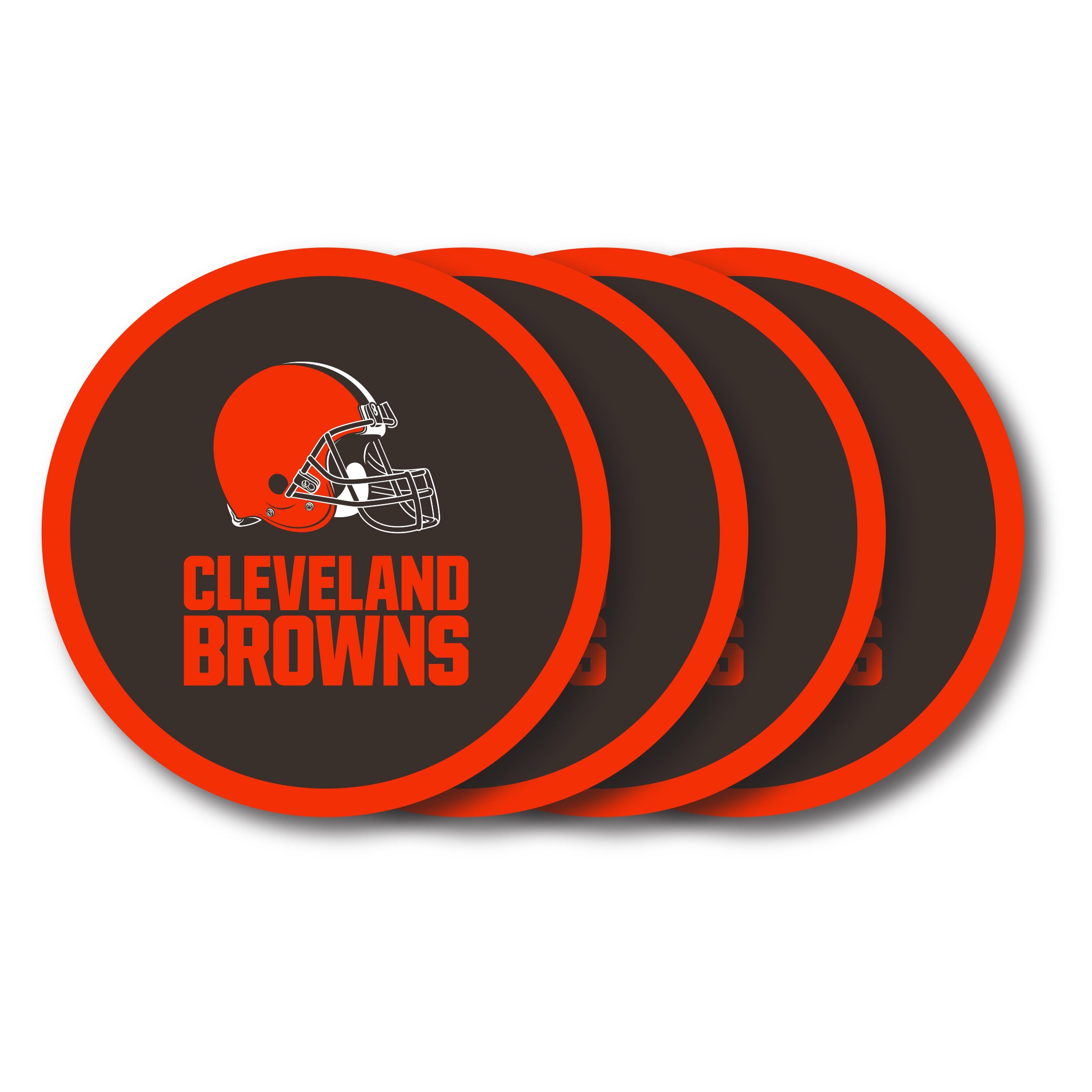 NFL Cleveland Browns Vinyl Coaster Set (Pack of 4)