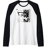 SpongeBob SquarePants Superfly black and white Raglan Baseball Tee