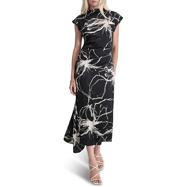 DKNY Women's Dress, Black/Cream, 6 at Amazon Women's Clothing store