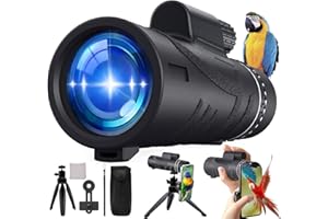 ZAYBBKEE 2024 New 80x100 HD High Powered Monocular Telescope with Smartphone Adapter and Tripod,Monoculars for Adults,Clear View,Monocular for Bird Watching
