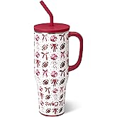 Swig Life 40oz Mega Mug, 40oz Tumbler with Handle and Straw, Extra Large Insulated Tumblers, Cup Holder Friendly Travel Mug (We've Got Spirit Crimson)