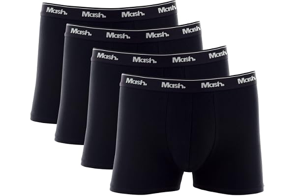 Kit 4 Cuecas Boxer Mash Algodão Cotton Respirável Masculina