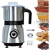 Versatile Kitchen Grinder | 500W Electric Mill | Grinds Spices, Nuts, Grains, Coffee | 3 Stainless Steel Blades | Dry Use (Bl