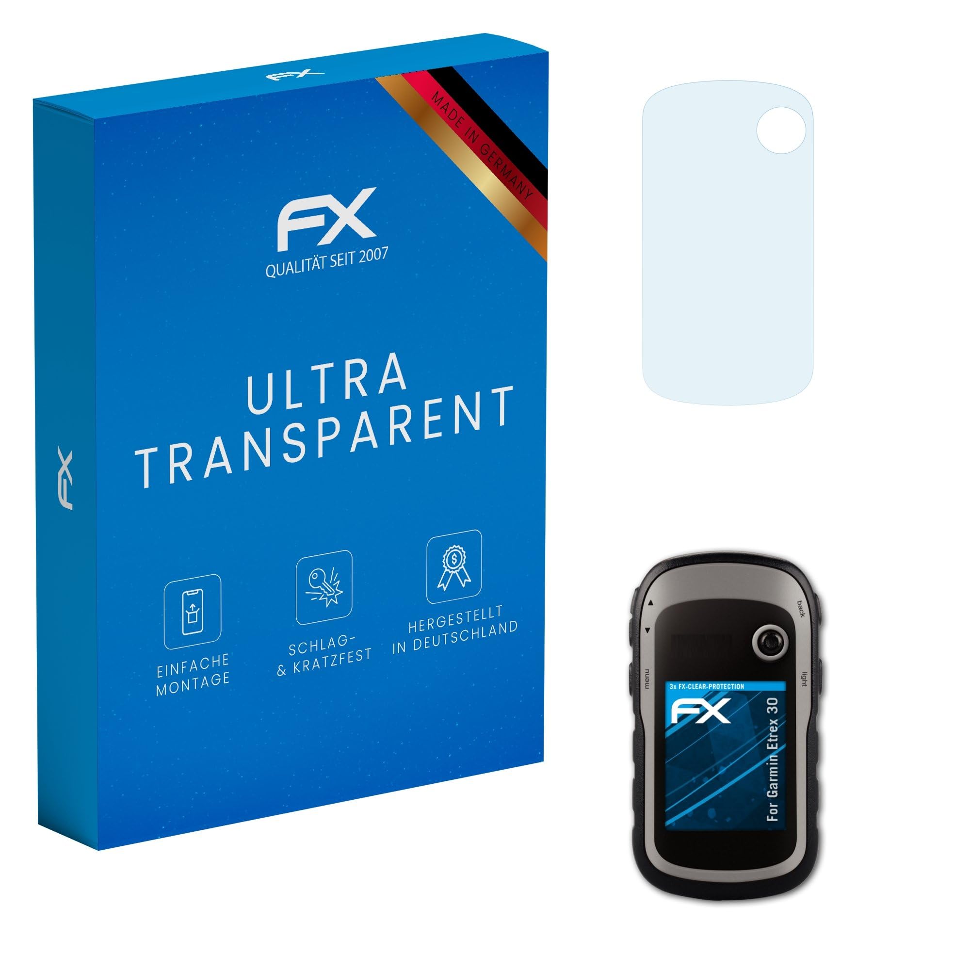 atFoliX Screen Protection Film compatible with Garmin Etrex 30 Screen Protector, ultra-clear FX Protective Film (3X)