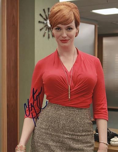 Mad Men Christina Hendricks Signed Busty Joan Harris 11x14 Photo